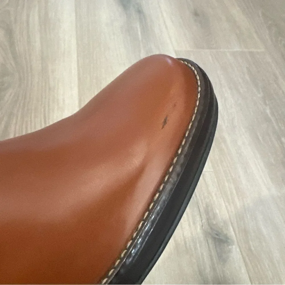 Cole Haan Elyssa Wedge Clogs Slip On Mules Shoes Brown Leather‎ Women’s Size 6